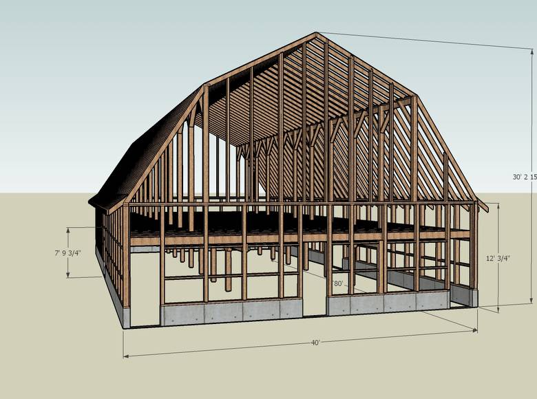 Wray Barn 3D Drawings / Wray Barn Sketch-ups